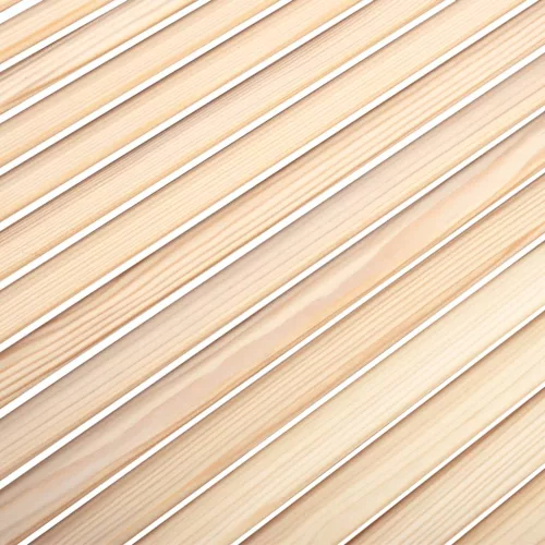  2 db tömör fenyőfa lamellás szekrényajtó 69 x 39,4 cm