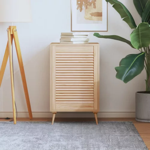  tömör fenyőfa lamellás szekrényajtó 69 x 49,4 cm