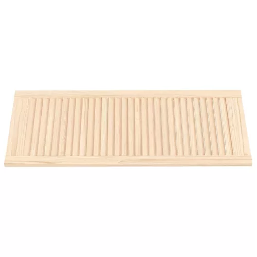  4 db tömör fenyőfa lamellás szekrényajtó 99,3 x 39,4 cm