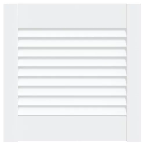  fehér tömör fenyőfa lamellás szekrényajtó 39,5 x 39,4 cm