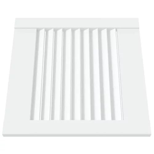  fehér tömör fenyőfa lamellás szekrényajtó 39,5 x 39,4 cm