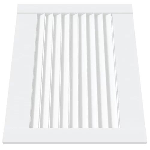  fehér tömör fenyőfa lamellás szekrényajtó 39,5 x 49,4 cm