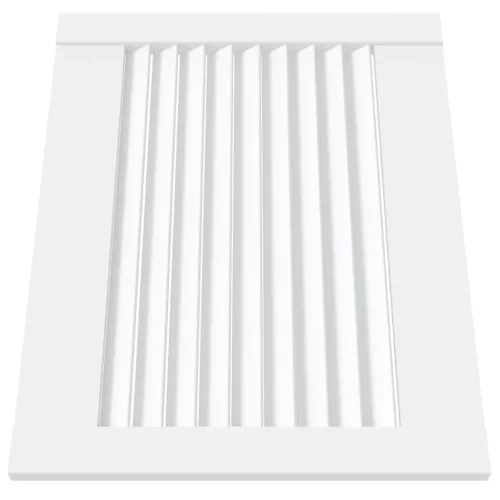  4 db fehér tömör fenyőfa lamellás szekrényajtó 39,5 x 49,4 cm