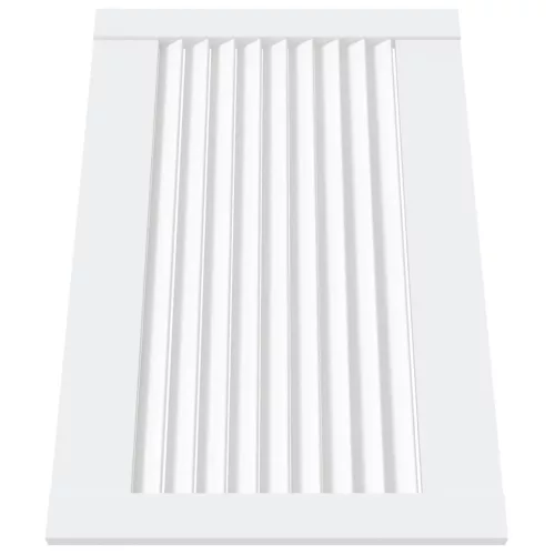  2 db fehér tömör fenyőfa lamellás szekrényajtó 39,5 x 59,4 cm