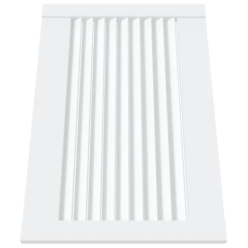  4 db fehér tömör fenyőfa lamellás szekrényajtó 39,5 x 59,4 cm