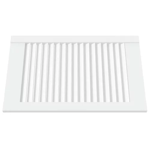  fehér tömör fenyőfa lamellás szekrényajtó 61,5 x 39,4 cm