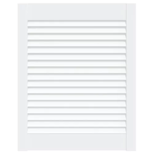  fehér tömör fenyőfa lamellás szekrényajtó 61,5 x 49,4 cm