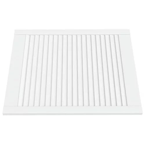  4 db fehér tömör fenyőfa lamellás szekrényajtó 69 x 59,4 cm