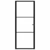  fekete ESG üveg és alumínium beltéri ajtó 93 x 201,5 cm