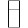  fekete ESG üveg és alumínium beltéri ajtó 102,5 x 201,5 cm