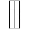  fekete ESG üveg és alumínium beltéri ajtó 76 x 201,5 cm