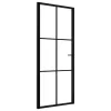  fekete ESG üveg és alumínium beltéri ajtó 83 x 201,5 cm
