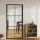  fekete ESG üveg és alumínium beltéri ajtó 102,5 x 201,5 cm