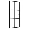  fekete ESG üveg és alumínium beltéri ajtó 102,5 x 201,5 cm