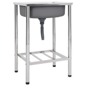  egymedencés rozsdamentes acél kempingmosogató