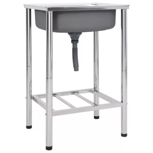  egymedencés rozsdamentes acél kempingmosogató