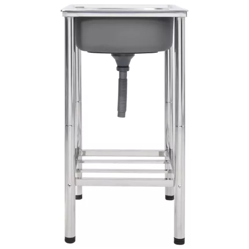  egymedencés rozsdamentes acél kempingmosogató