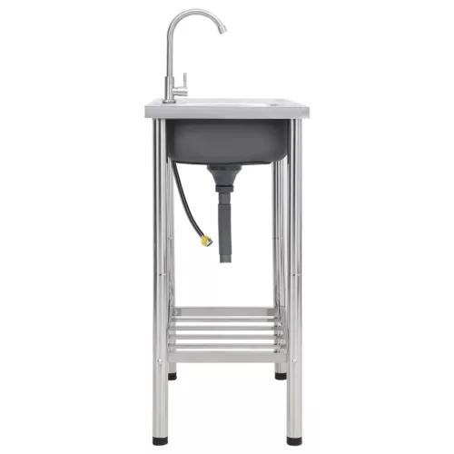  egymedencés rozsdamentes acél kempingmosogató