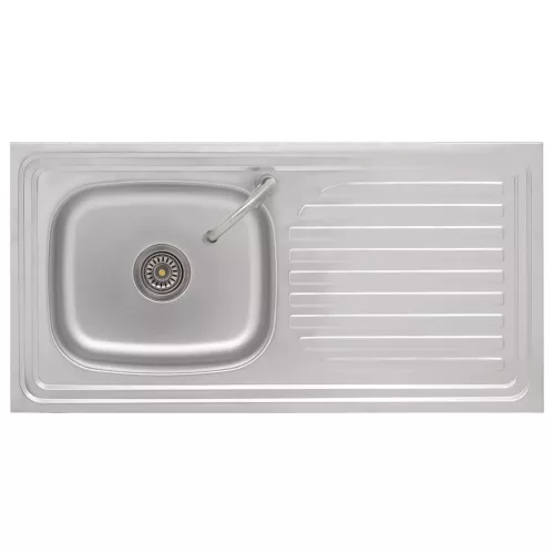  egymedencés rozsdamentes acél kempingmosogató