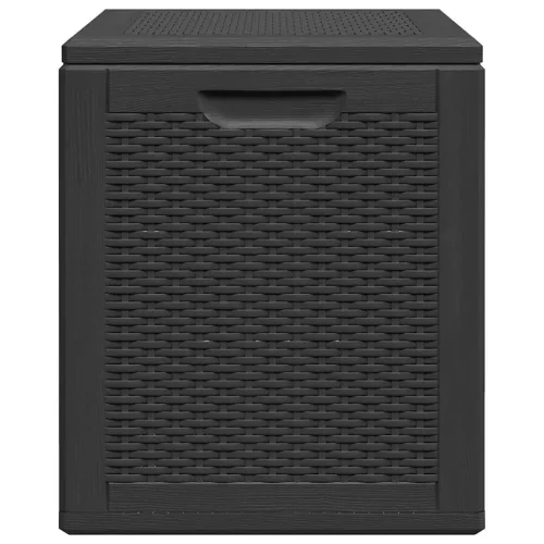  fekete PP rattan kerti tároló doboz 90 L