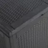  fekete PP rattan kerti tároló doboz 90 L