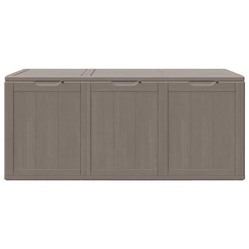  barna PP fa hatású kerti tárolóláda 270 L