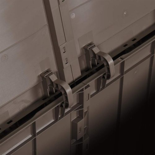  barna PP fa hatású kerti tárolóláda 270 L