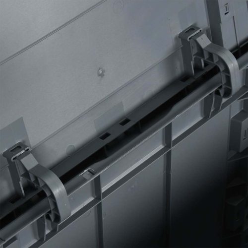  szürke PP fa hatású kerti tároló doboz 90 L