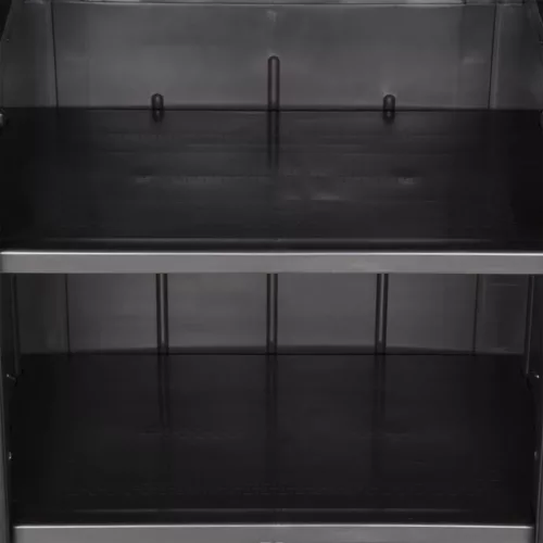  fekete PP rattan kerti tárolószekrény 65 x 45 x 172 cm