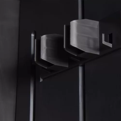  fekete PP rattan kerti tárolószekrény 65 x 45 x 172 cm