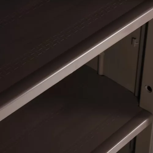  barna PP fahatású kerti tárolószekrény 65 x 45 x 172 cm