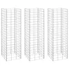  3 db vas gabion magaságyás 30 x 30 x 100 cm