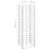  3 db vas gabion magaságyás 30 x 30 x 100 cm