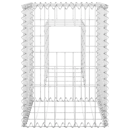   2 db vas gabionkosaras oszlop 40 x 40 x 60 cm