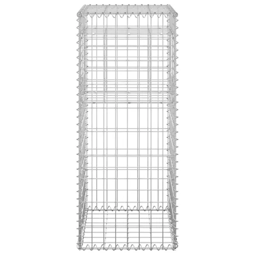  2 db vas gabionkosaras oszlop 40 x 40 x 100 cm