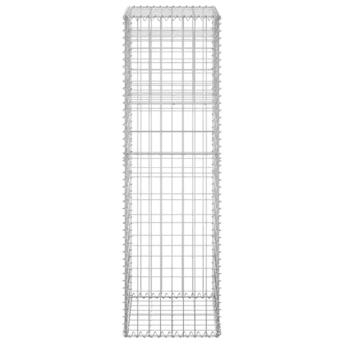   2 db vas gabionkosaras oszlop 40 x 40 x 140 cm