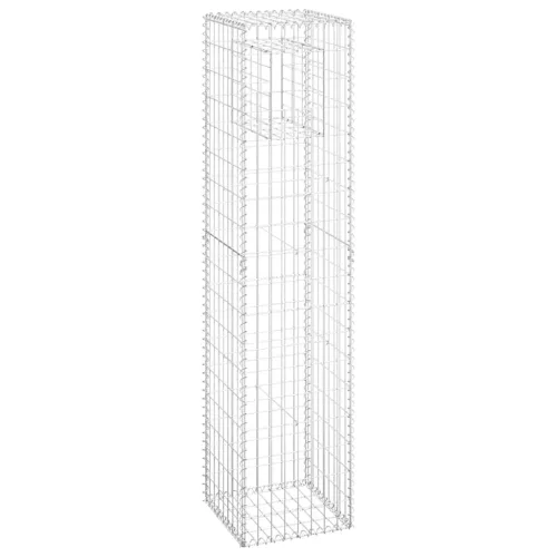   2 db vas gabionkosaras oszlop 40 x 40 x 180 cm