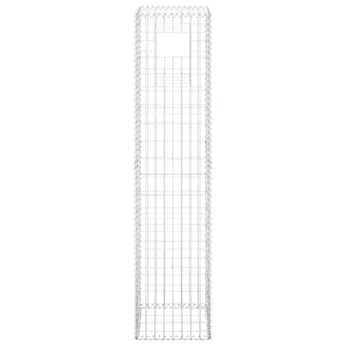   2 db vas gabionkosaras oszlop 40 x 40 x 180 cm