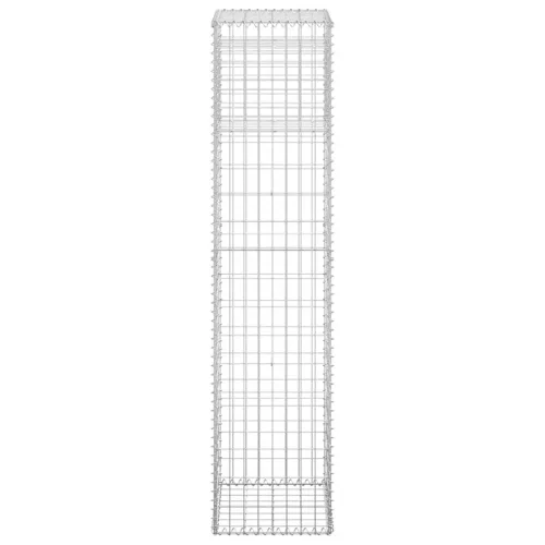   2 db vas gabionkosaras oszlop 40 x 40 x 180 cm