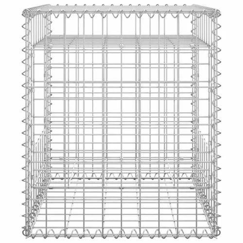   2 db vas gabionkosaras oszlop 50 x 50 x 60 cm