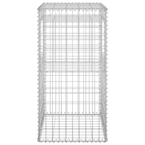   2 db vas gabionkosaras oszlop 50 x 50 x 100 cm