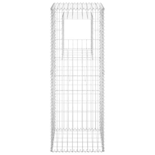   vas gabionkosaras oszlop 50 x 50 x 140 cm