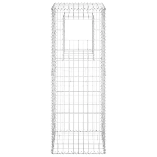   2 db vas gabionkosaras oszlop 50 x 50 x 140 cm