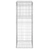   2 db vas gabionkosaras oszlop 50 x 50 x 140 cm