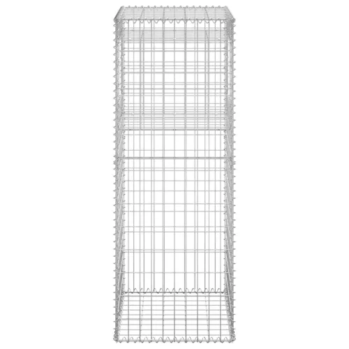   2 db vas gabionkosaras oszlop 50 x 50 x 140 cm