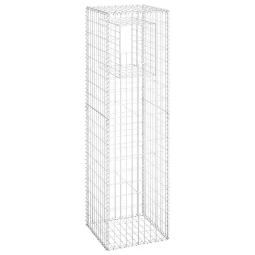   vas gabionkosaras oszlop 50 x 50 x 180 cm