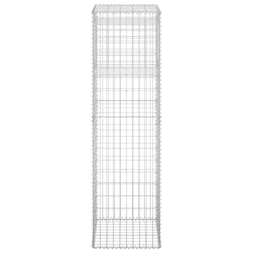   2 db vas gabionkosaras oszlop 50 x 50 x 180 cm