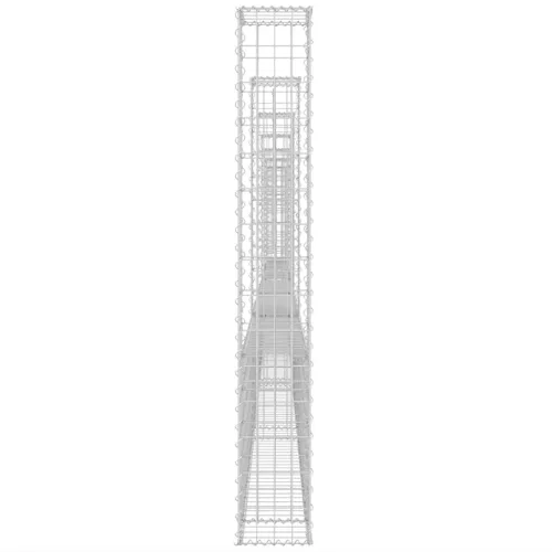   U-alakú vas gabionkosár 7 oszloppal 740 x 20 x 150 cm