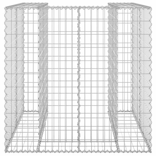  horganyzott acél gabionfal szemeteskukához 110 x 100 x 110 cm