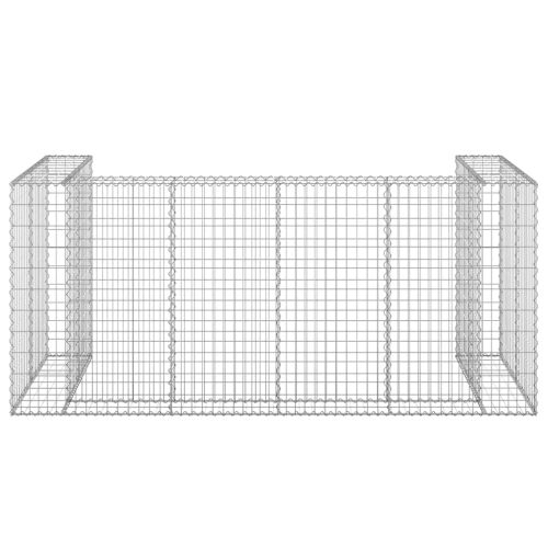  horganyzott acél gabionfal szemeteskukákhoz 254 x 100 x 110 cm